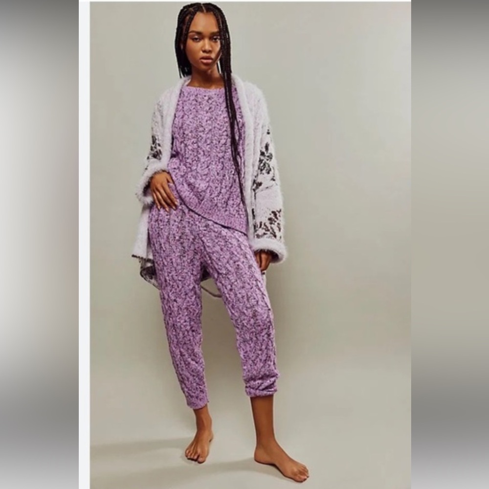 Free People Intimately Under The Mistletoe Joggers In Purple